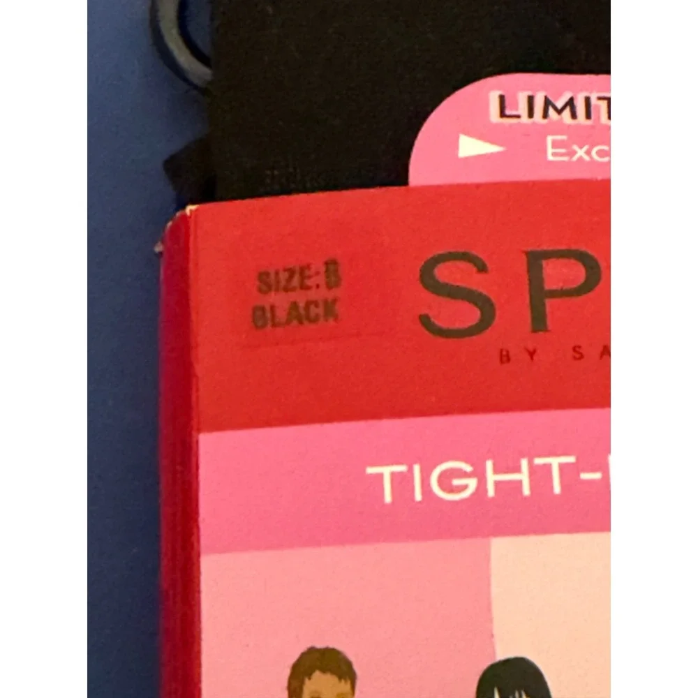 Spanx Tight-End Tights Vortex Patterned Black Body‎ Shaping Sz B Limited Edition